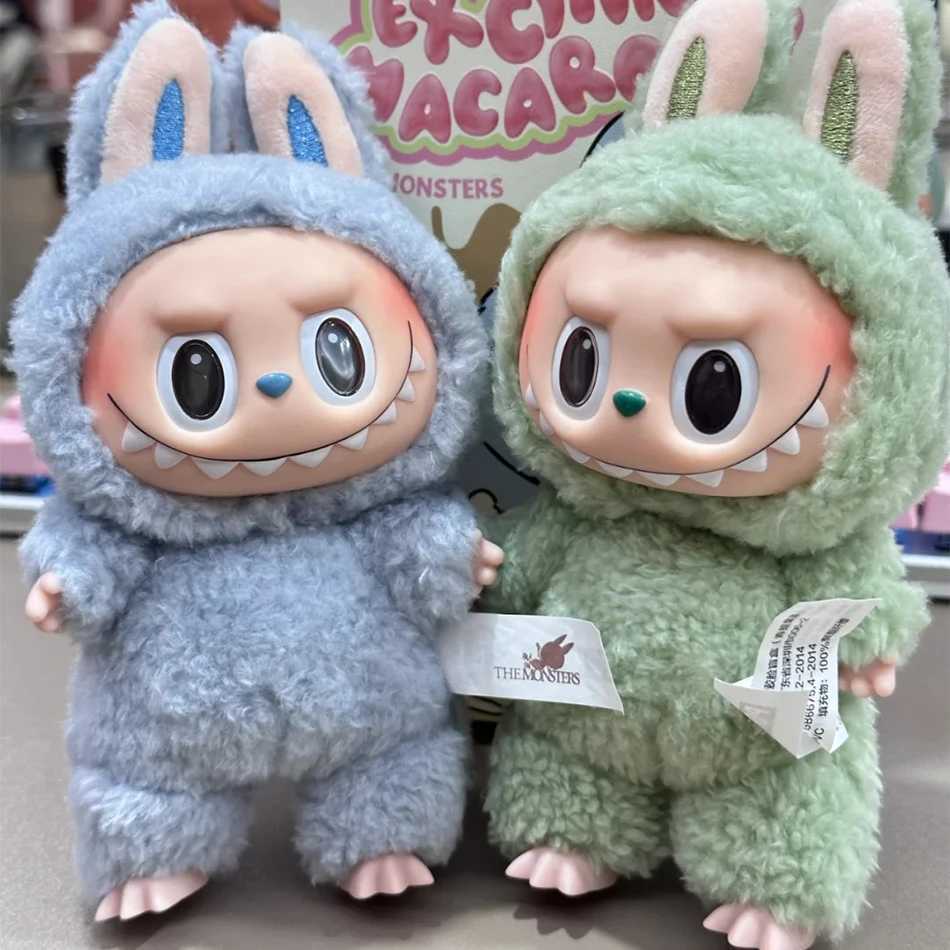 Cute Labubu The Monsters Blind Box Toy Cardiac Macarone Hot Anime Figure Keychain Model Doll Toy Kid Birthday Gifts M250527