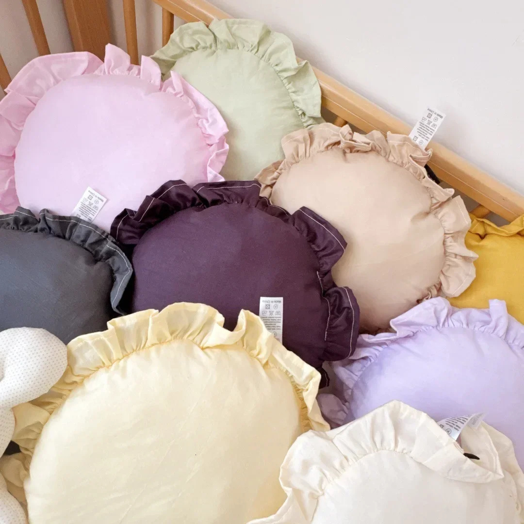 Personalized Nordic Style Cotton Solid Color Baby Pillow 3030cm born Children Kids Sleep Neck Pillows Bedding Pillow 250527
