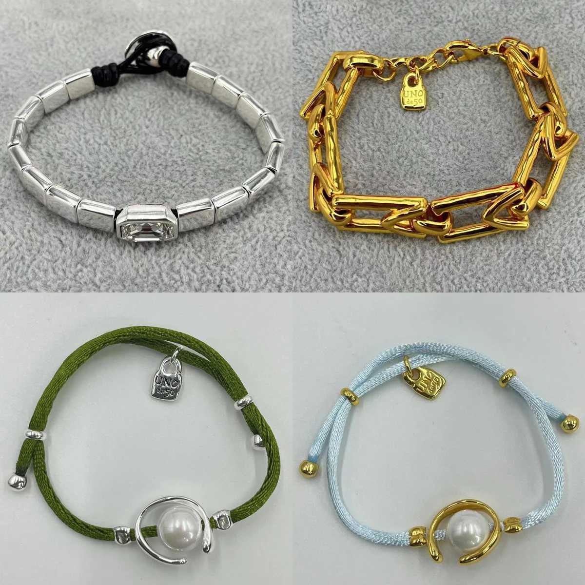 Spanish original unode50 jewelry hemp rope pearl bracelet light luxury fashion girls exquisite gift couple versatile accessories W250526