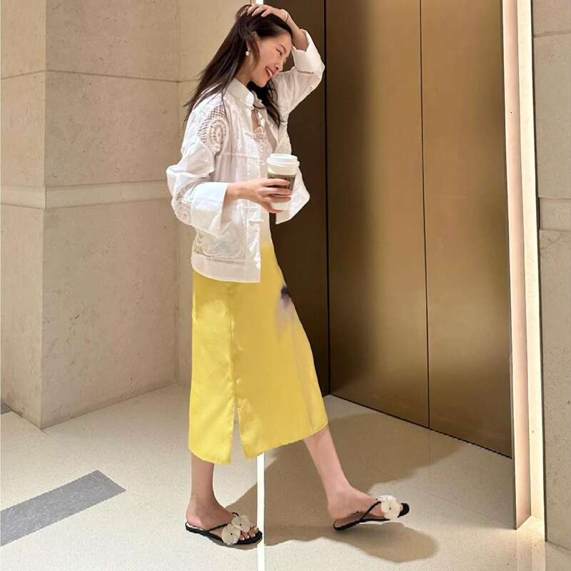 ~Floral Flat Sandals for Women Summer Outdoor Wear Half Elegant Versatile Mules Cool Slippers