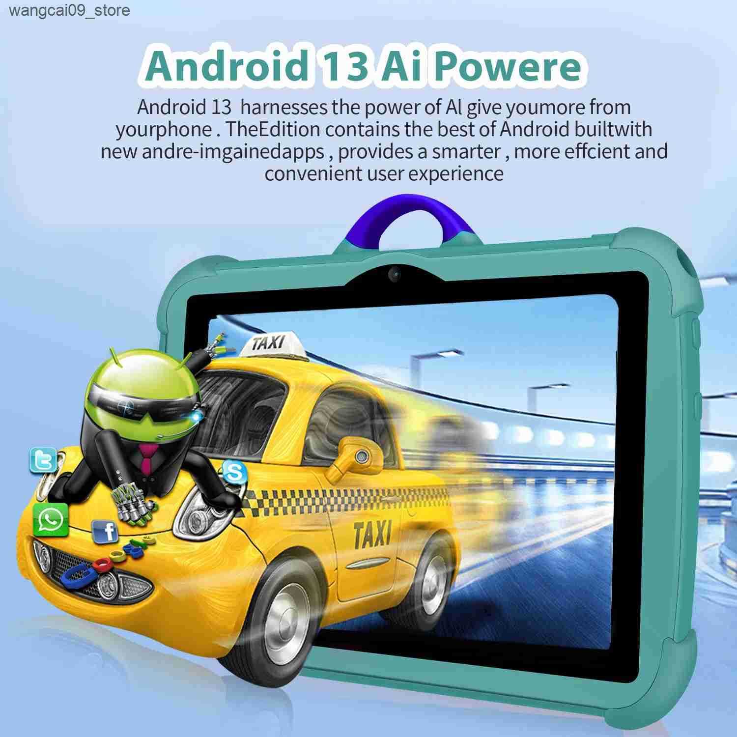 New 7 Inch Android 13 Learning Education Kids Tablets Quad Core 4GB RAM 64GB ROM Cheap Simple Childrens favorite Tablet Pc z250527