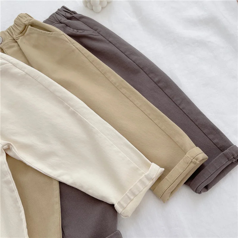 Spring Boys Casual Pants 28 Years Old Children Harem Summer Girls Loose Solid Color Sport Trousers Kids Fashion Clothes 250527