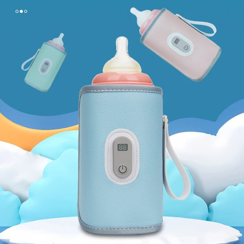 USB Charging Feeding Bottle Heater Heating Sleeve Milk Warmer 5 Temperature Adjust Insulated Breastmilk Warm Bag 250527