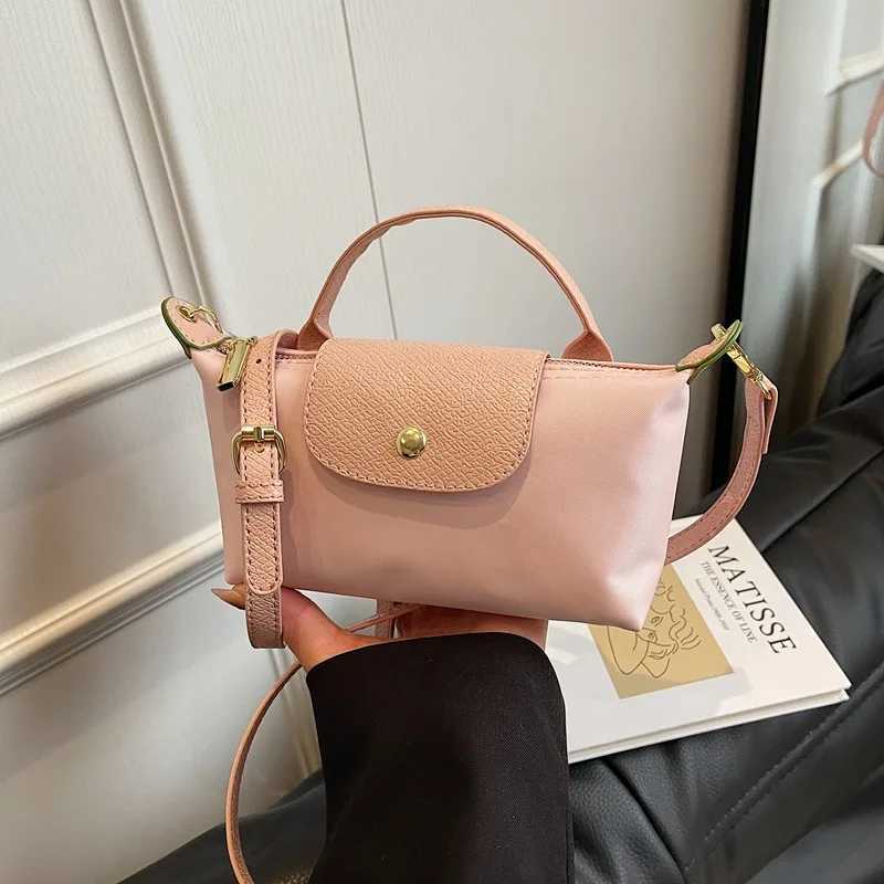 Lightweight shoulder crossbody bag 2025 new fashionable womens bag plaid canvas personalized versatile dumpling bag Z250526