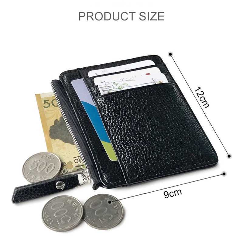 1PCS Mens Ultra Thin Mini Business Bank Holder Wallet Simple Black Women Small Coin Cards Cover Pouch Case Bag Z250527