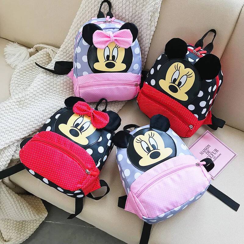 Cartoon Backpack For Baby Boys Girls Minnie Mouse Children Lovely Kindergarten Schoolbag Kids Gift