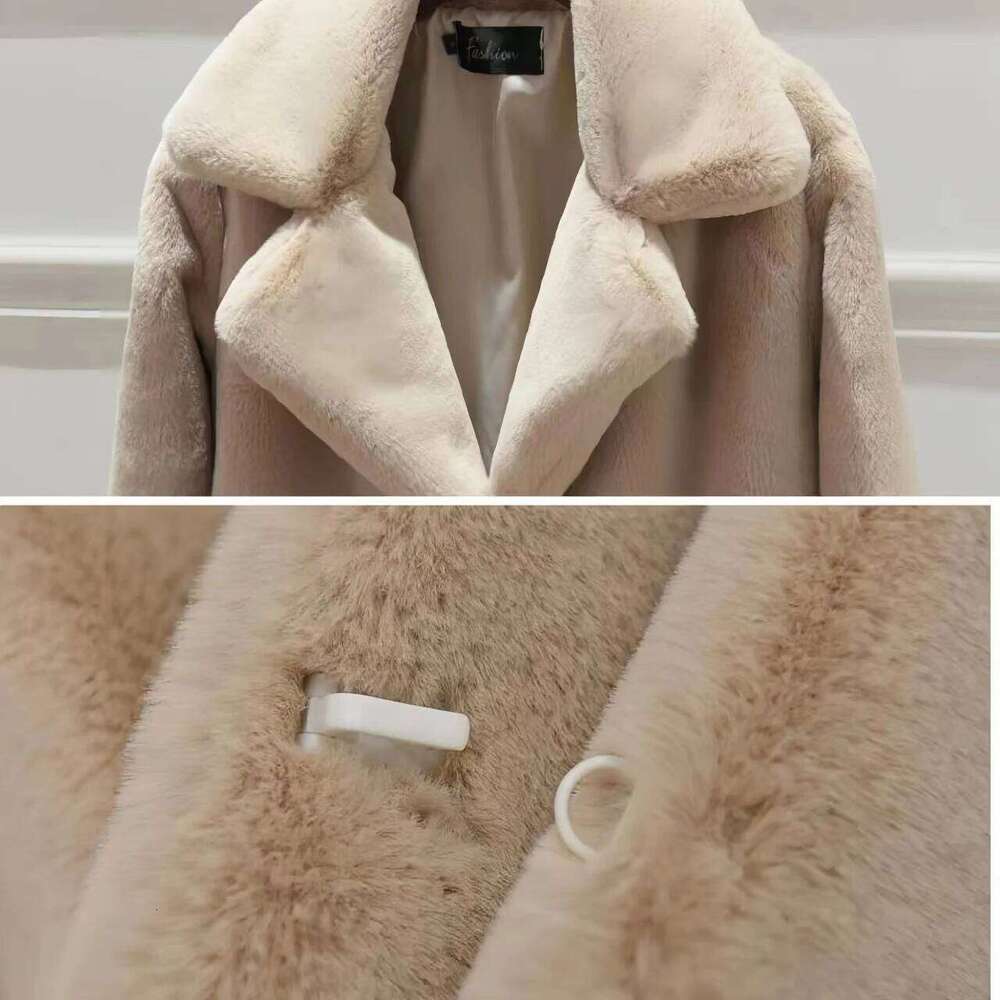 2023 New Winter Fashion High Quality Faux Mink Fur Coats Women Long OverCoat Female Loose Thicken Warm Teddy Jacket Clothes Tops