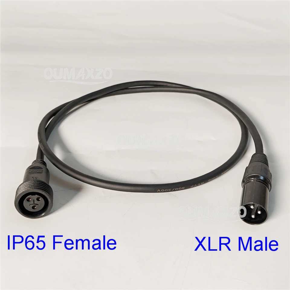 1M ip65 Outdoor Stage light Waterproof 3 pin dmx adapter ip65 DMX512 Signal adapter switching Line DMX Signal Adapter CableXJ250527