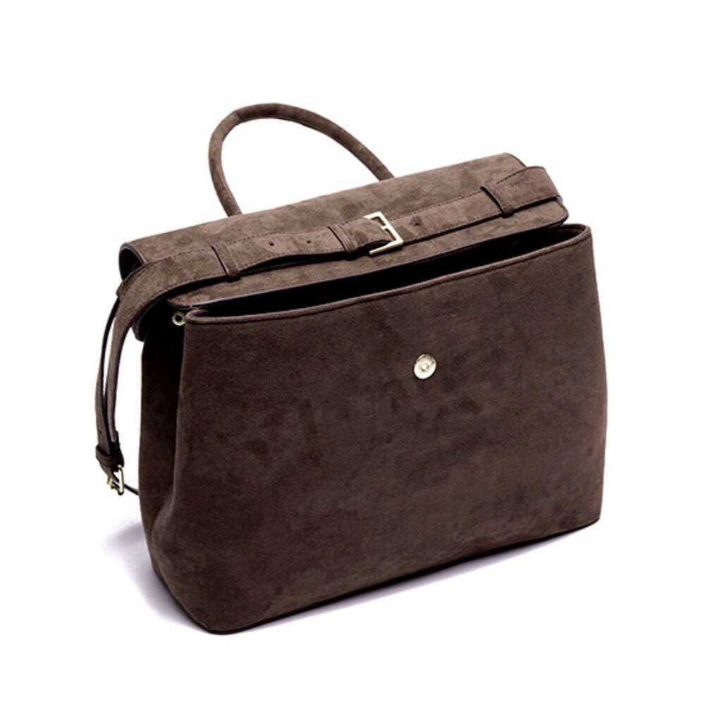 ZAR FENDEN Casual Buckle Nubuck Leather Briefcase Shoulder Crossbody Commuter Simple Niche Elegant Bag