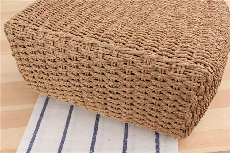 New Simple Portable Woven Handbag Japanese and Korean Princess Series Solid Color Straw Casual Beach Women's Bag