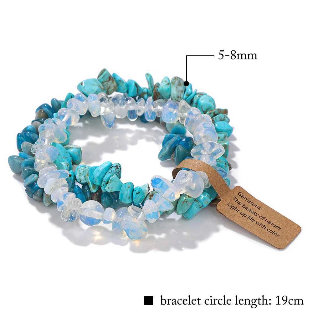Irregular Natural Stone Bracelet Crystal Quartz Amethysts Tiger Eye Chips Gravel Beads Bracelets for Women Men Healing Jewelry W250526