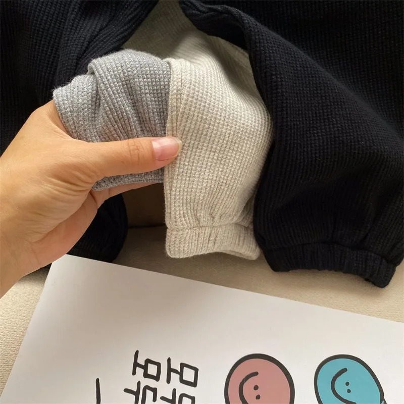 Spring Autumn Fashion Boys Trousers Pants Solid Color for Girls Kids Casual Style Kid Clothes 250527