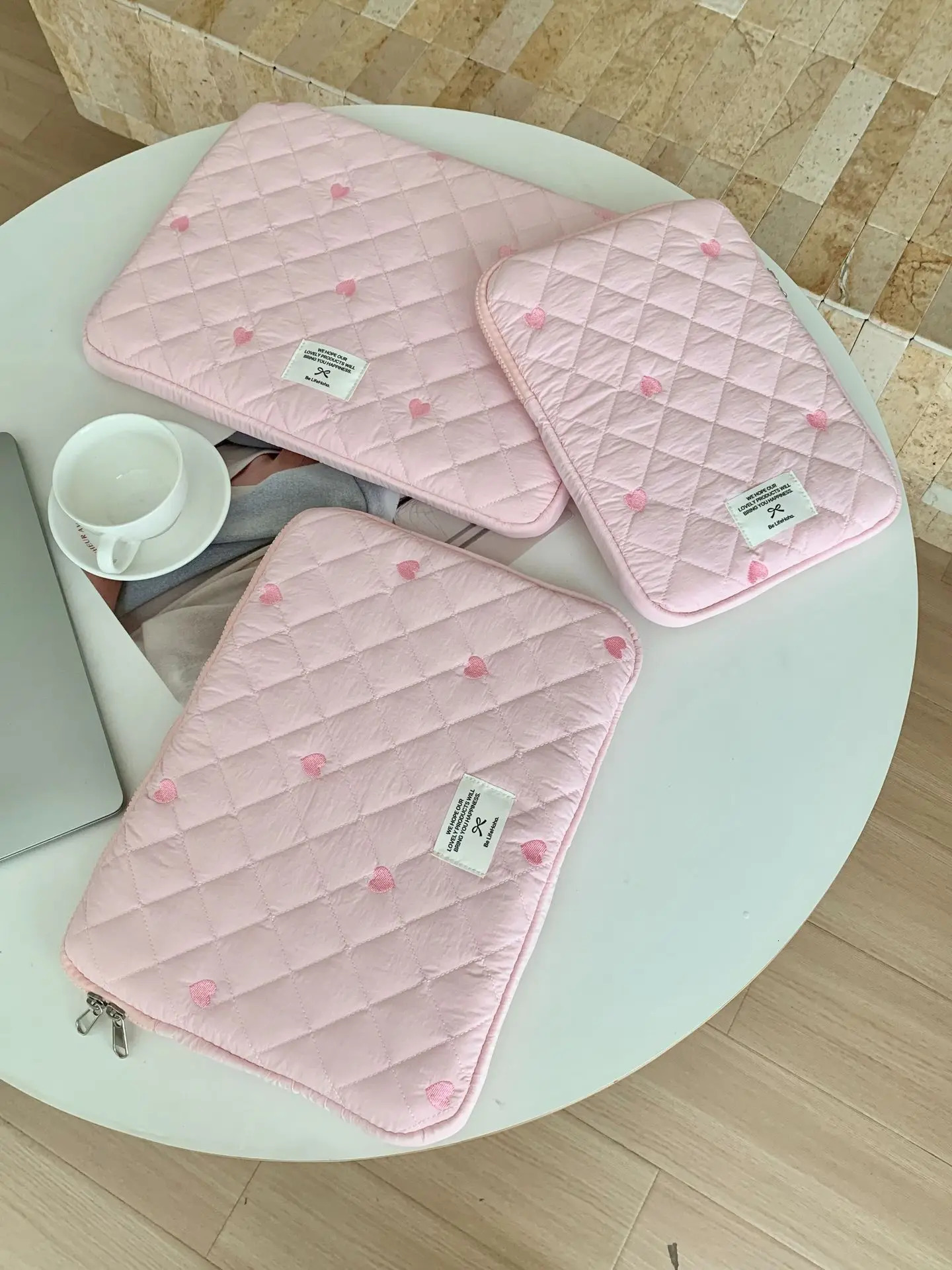 Cute Print Love Embroidery Laptop Bag 11 13.3 14 15 15.6 16 Inch Computer Bag Protection Case Laptop Sleeve Computer Case Bag 250526