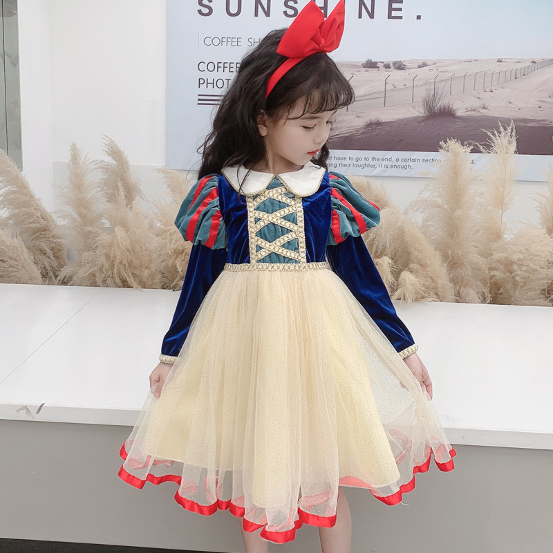 DISNEY girls designer clothes kids designer clothes girl Frozen Elsa Princess Dress Girls' dress Christmas performance dress for children.