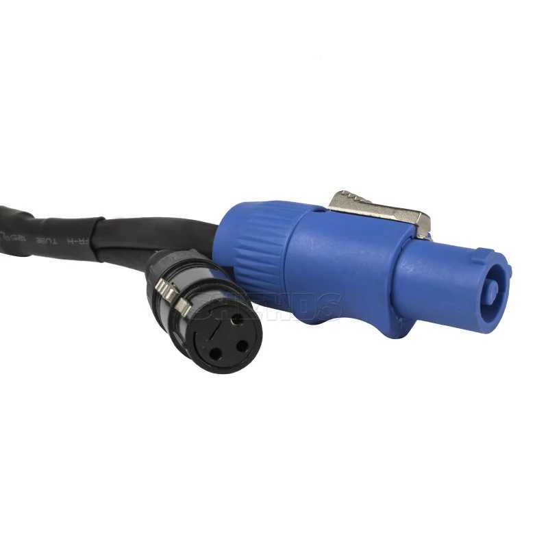 3 Meters/ 2 Meters Length Combination Powercon Plug DMX Cable Power Line Lighting Accessories For Stage Wedding DJ Disco SHEHDS XJ250527