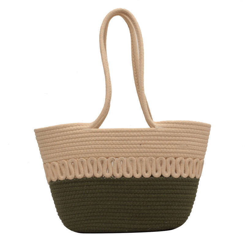 New Summer Hollow Weaving Bag - Large-Capacity French Style Straw Tote Bag for Beach Vacation (Women's)