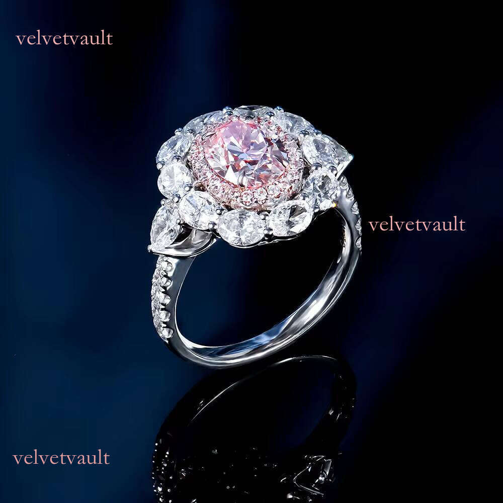Luxurious Women's Platinum Ring IGI GIA Certified Fashion Oval Engagement Wedding VVS HPHT CVD Lab Created Growth