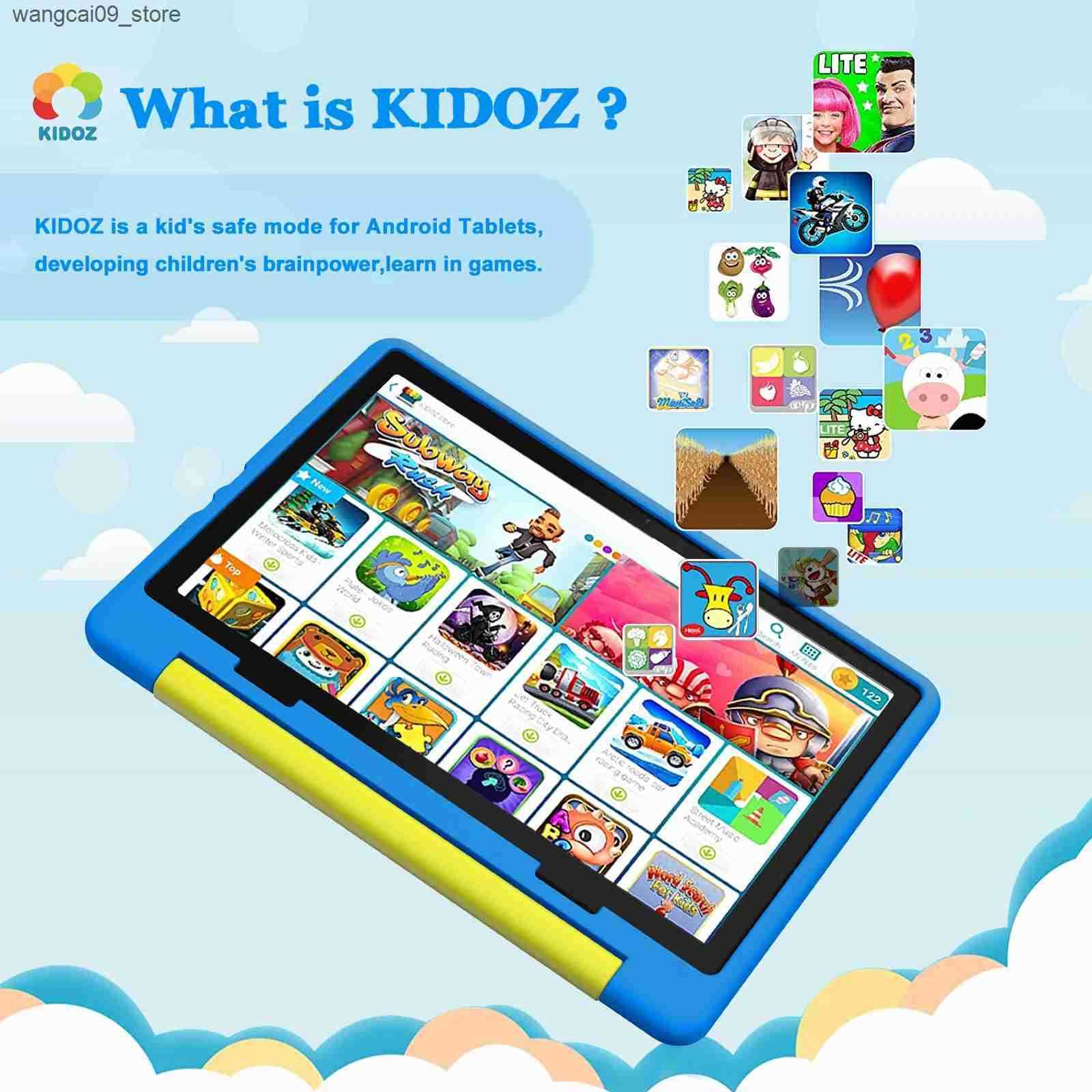 URAO KT1016 Kids Tablet 10.1 inch Android 14 Quad Core 8GB RAM 64GB ROM 1TB Expand WiFi Bluetooth Childrens Gift Kids Software z250527