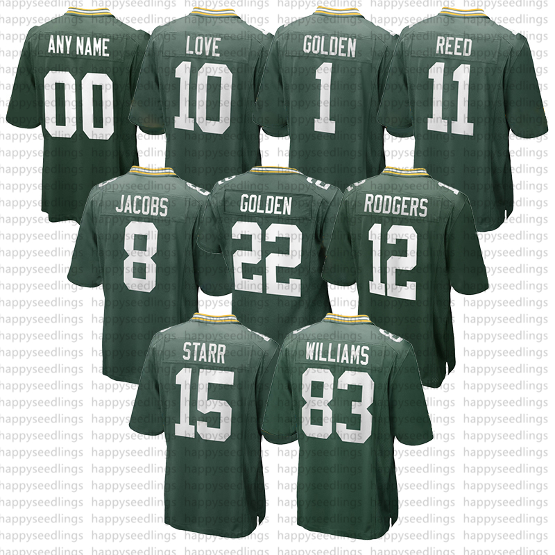 11 Jayden Reed Football Jerseys 10 Love 29 Xavier McKinney AJ Dillon Watson Tucker Kraft Bart Starr Rashan Gary Dontayvion Wicks Quay Walker Romeo Doubs Kenny Clark