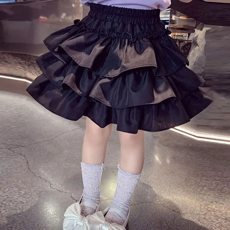 Children Girls Pleated Cake Skirts Summer Elastic Waist Infant Babys Bubble Toddler Kids Princess 250527