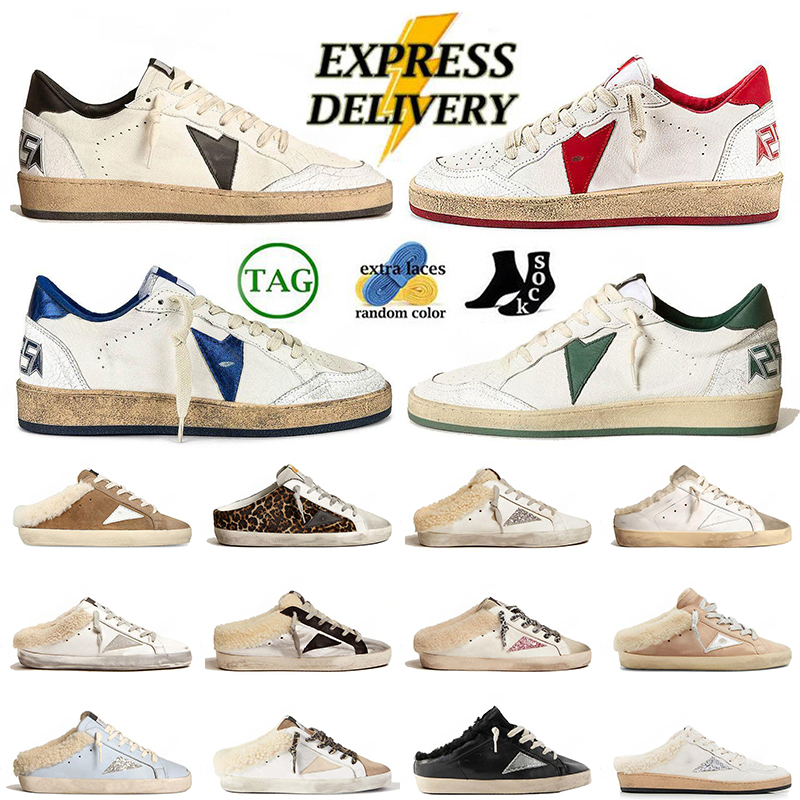 Golden Designer Star Shoes Super-star Casual Shoes Slippers Luxury Men Women Plate-forme Classic Dirty-Old Handmade Sneakers Loafers des Chaussures Trainers DHgate