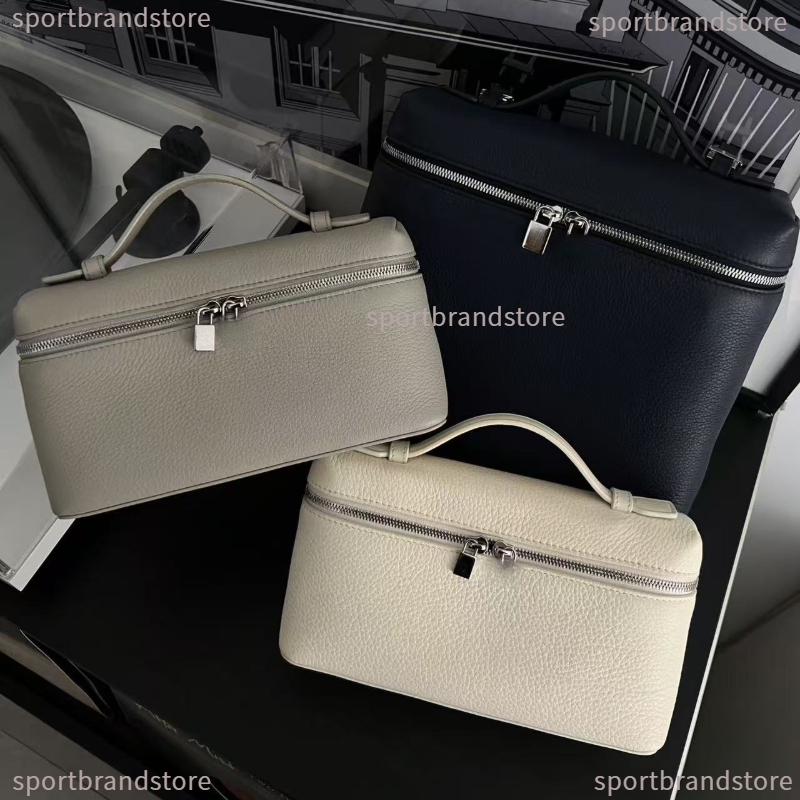 Top Quality Vanity Case Bag Designer Bag Women Handbag Leather Metal Zipper Shoulder Bag Messenger Bag Extras Pocket Tote Bag Lunch Box Lorolies Pianoly Bag L19