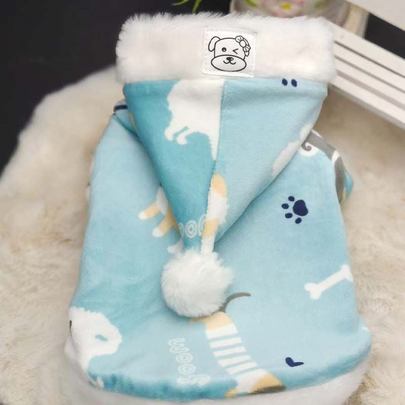 Pet Clothes Pet Park Double layer Velvet Two Leg Clothes
