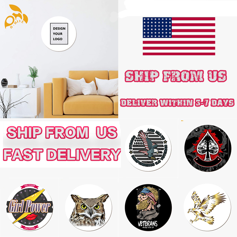 Free shipping new customized Home Decor Decoration Decorative Circular wooden board painting