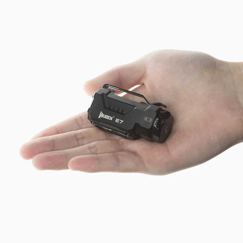 WUBEN E7 Headlamp 1800 Lumens EDC Rechargeable Waterproof Magnetic Flashlight With 26650 Battery Outdoor Camping Running Lighting W250527