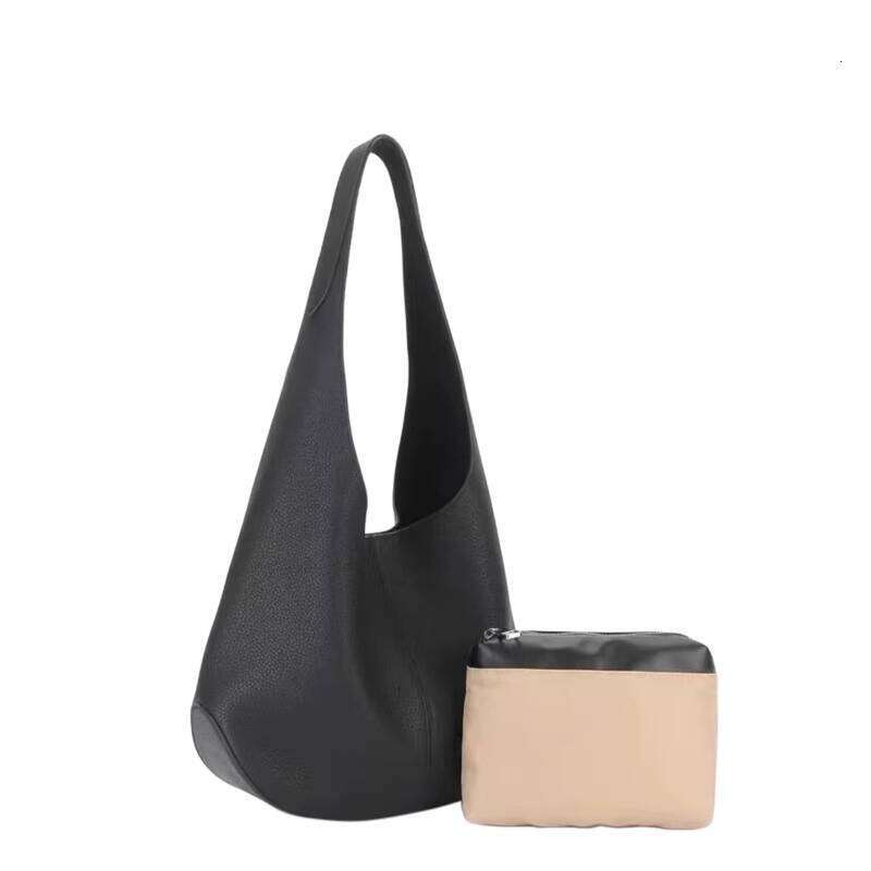 Top Layer Cowhide Niche High End Large Capacity Genuine Leather Single Shoulder Bucket New Commuter Underarm Bag for Women