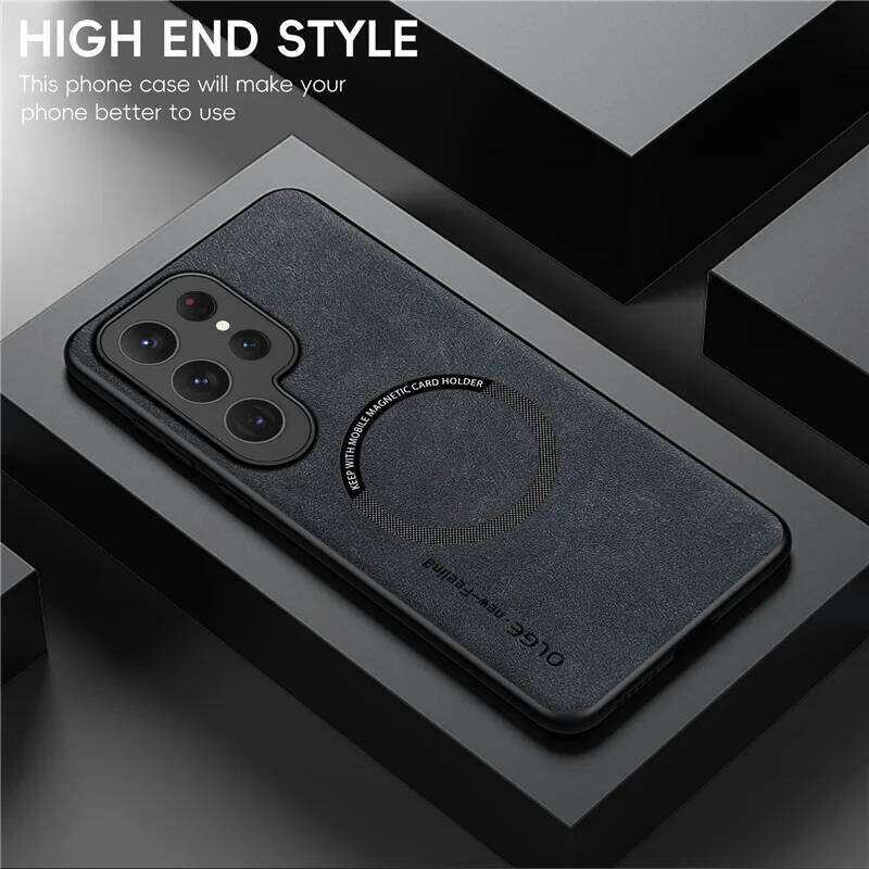 Magsefa Magnetic Phone Case For Samsung S25 S23 Plus S22 S21 S20 S24 FE Note 20 Ultra Wireless Charging Leather Cover