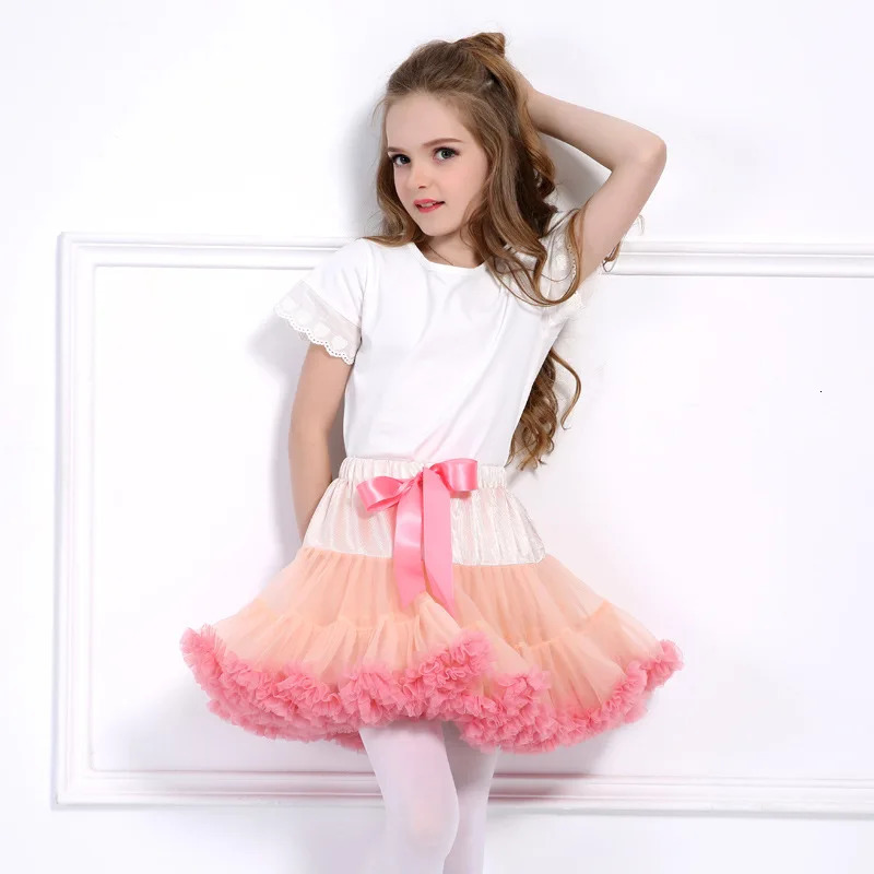 Childrens Skirt Baby Girls Tutu Fluffy Children Ballet Kids Pettiskirt Girl Skirts Princess Tulle Party Dance 250527