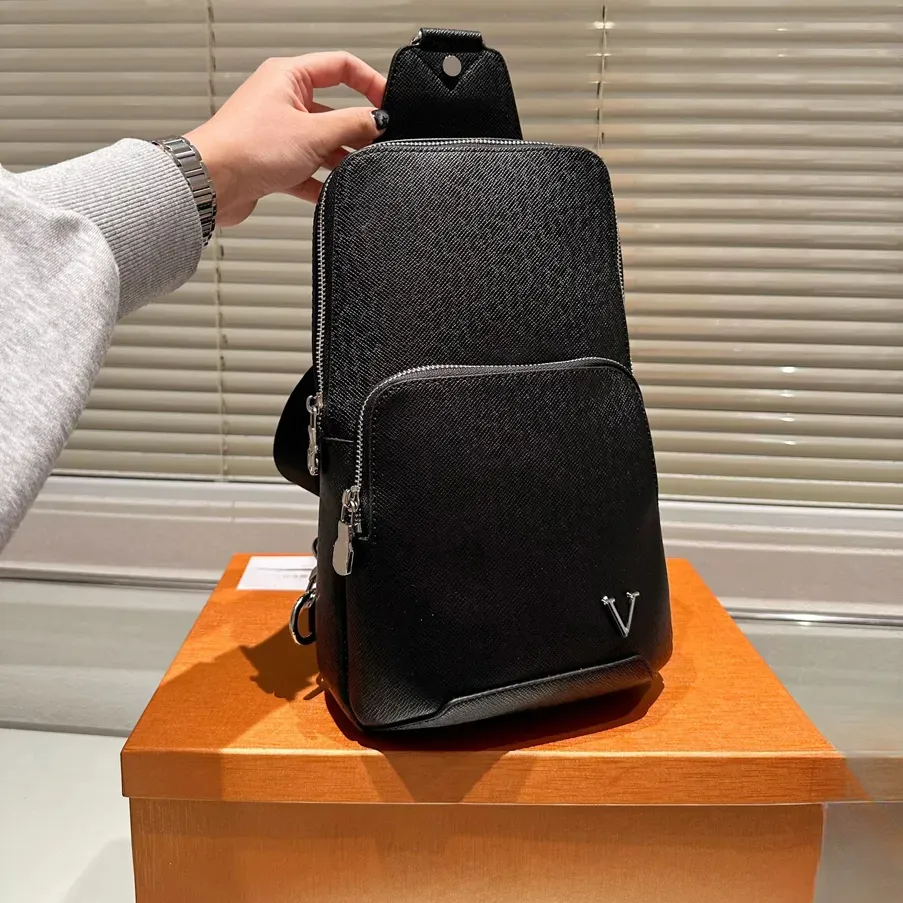 TOP sale 7A designer bag men Avenue Sling Designer man Leather Shoulder Bags Male Chest Pack Bolsa De Hombro CrossBody Purse Hobos Handbag Tote Belt Bag Bumbag