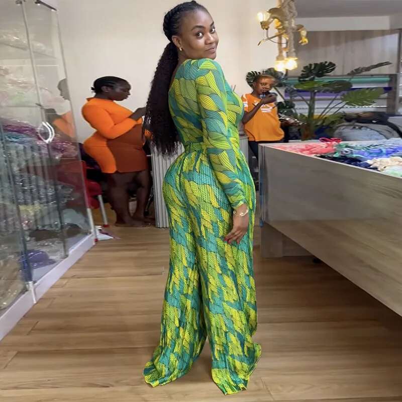 2025 Fashion Women's Set Long Sleeve Skew Neck Tops And Pleated Wide Leg Pants Suit Two 2 Piece Sets Street Outfits