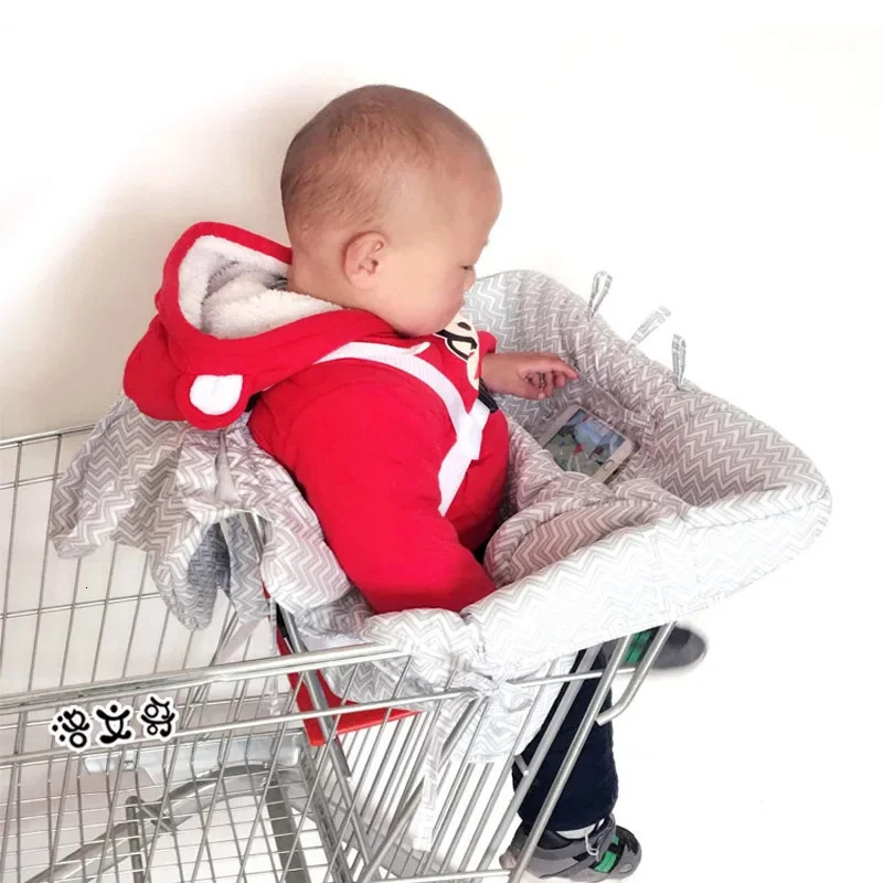 648M Baby Shopping Cart Seat Cushion Childrens Stripe Beautiful Clean Universal for Boys and Girls 250527