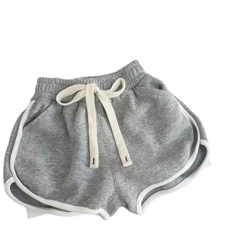 Korean Childrens Shorts Summer Baby Cool Sports Pants Casual Solid Color Girls Clothing 250527