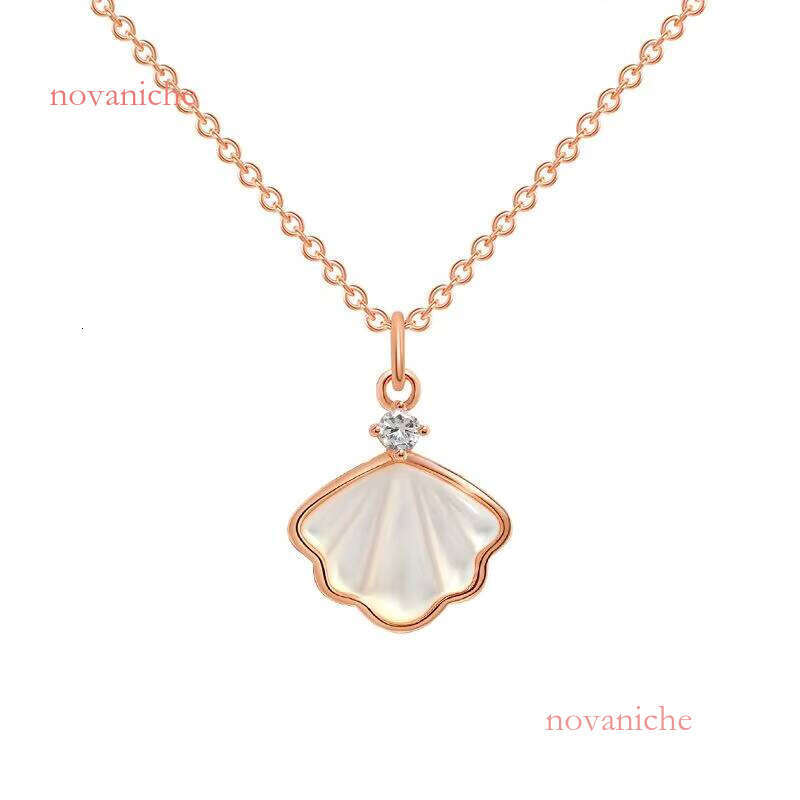 Stainless Steel Pendant Necklace Bling Dia Charm Fashion Jewelry Shell for Women Gift Wholesale