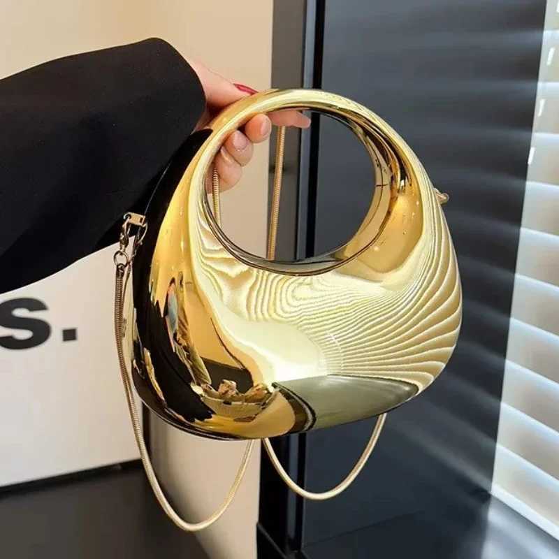 Luxury Designer Evening Clutch Clear Acrylic Women Handbags Fashion Shoulder Bag Half Moon Wedding Purses Party Tote Ladies W250527