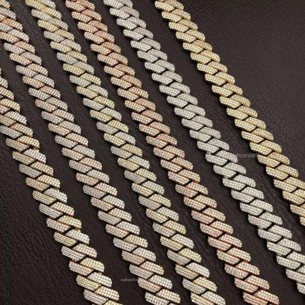 Moissanite Cuban Necklace S Sterling Sier cuban moissanite chain Hip hop Jewelry with Free delivery