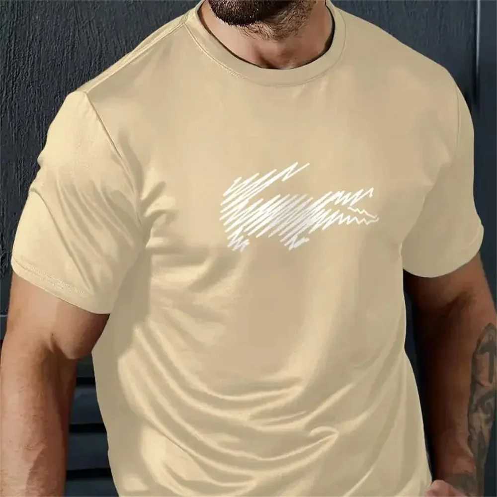 Casual Mens T-Shirt Summer Crocodile Pattern Short Sleeved T-Shirt 3D Tees Outdoor Oversized Mens CloTHing T-Shirt New Z250527