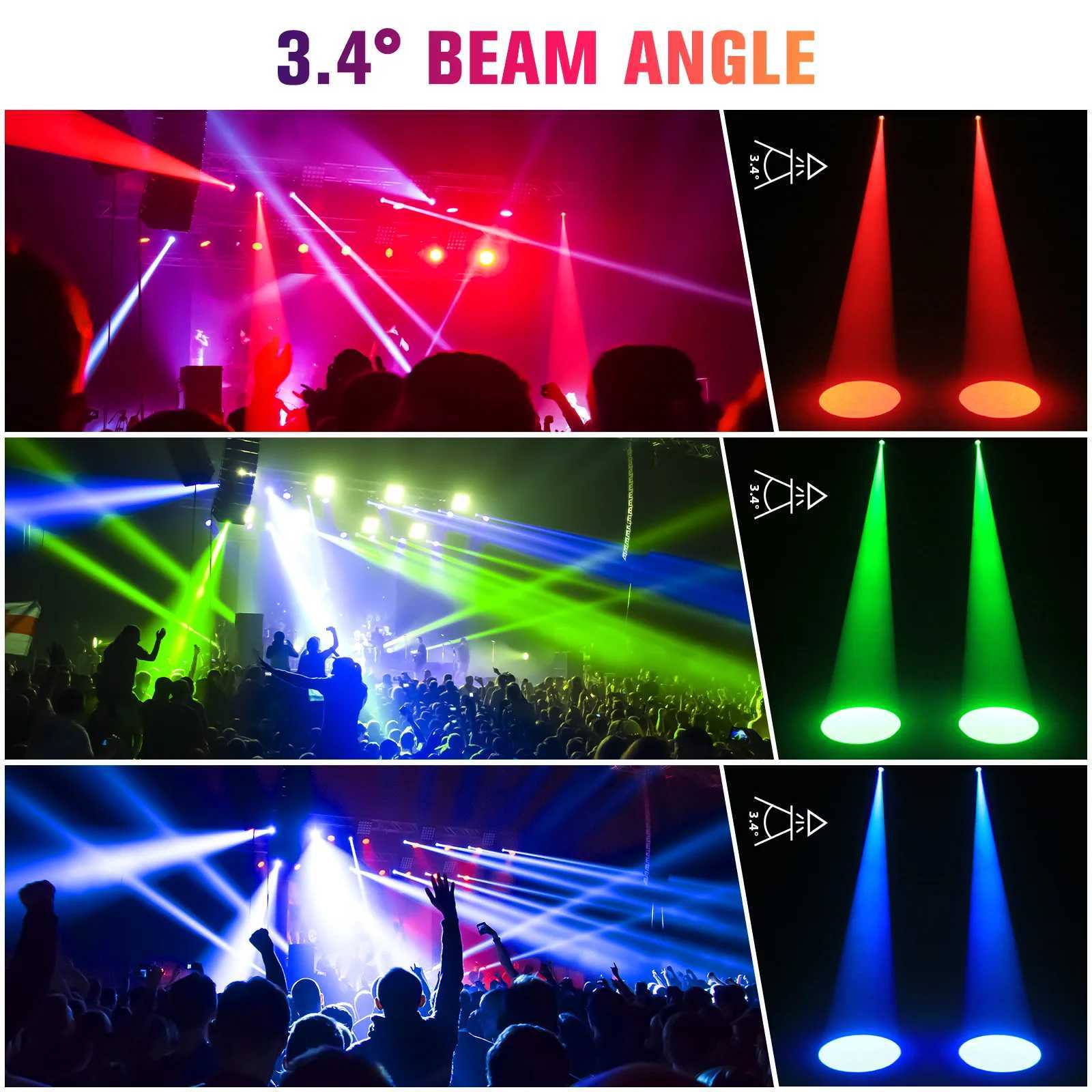 UKing 4Pcs 20W Pinspot Lights With Remote Control RGBW LED Beam Spotlight Dimmable DJ Disco Stage Lights For Wedding Party Club XJ250527