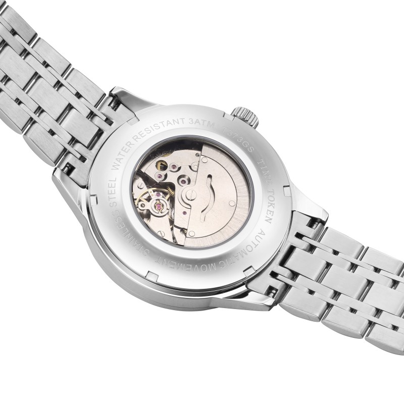 TIMETOKEN Mens Luxury Business Watch Classic Design, Auto-Mechanical Movement & Date Display