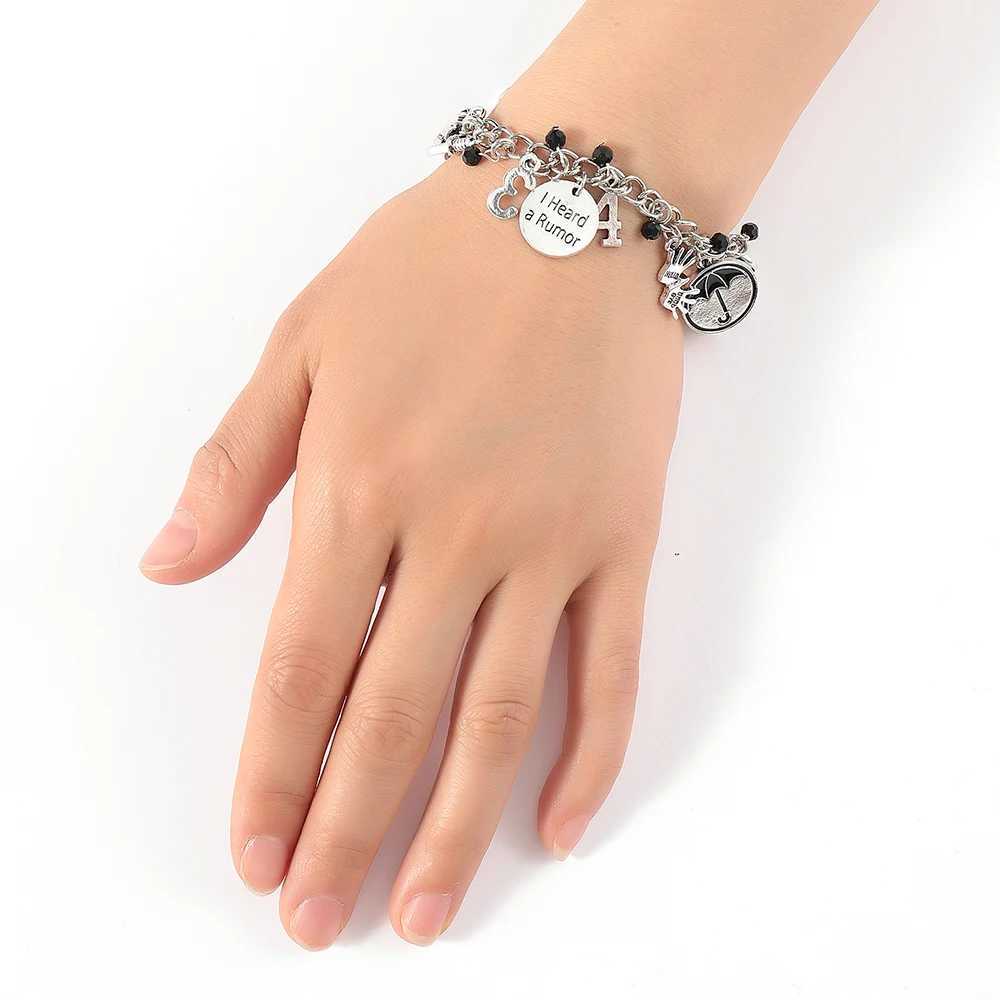 Harong Women Charm Bracelet Umbrella Academy Trendy Jewelry for Couple Friend Chain Bangles Number Umbrella Cute Ghost Pendant W250526