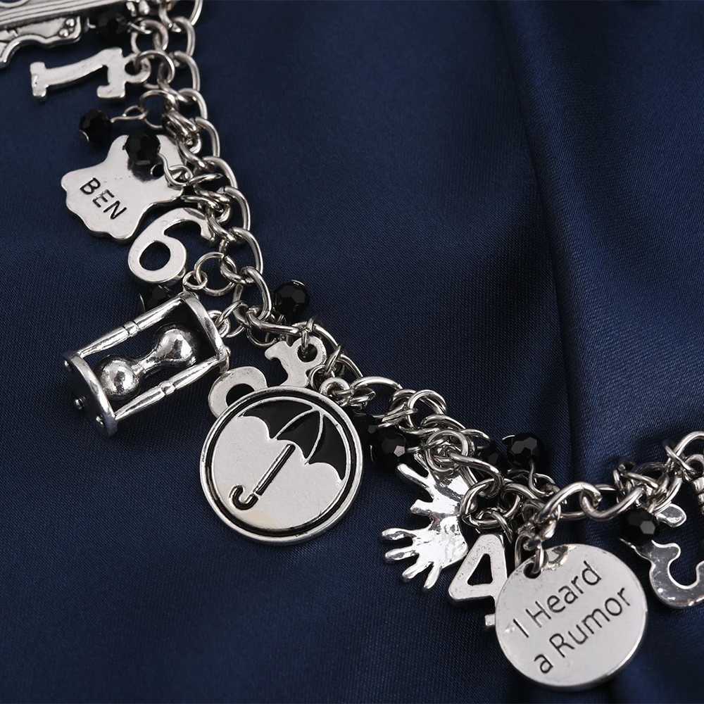 Harong Women Charm Bracelet Umbrella Academy Trendy Jewelry for Couple Friend Chain Bangles Number Umbrella Cute Ghost Pendant W250526