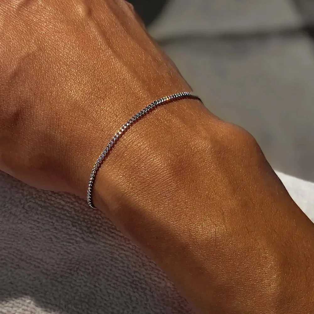 3mm Stainless Steel Cuban Chain Bracelet Men Gold Color Titanium Steel Bracelet Fashion Jewelry Trendy Bracelet For Women W250526