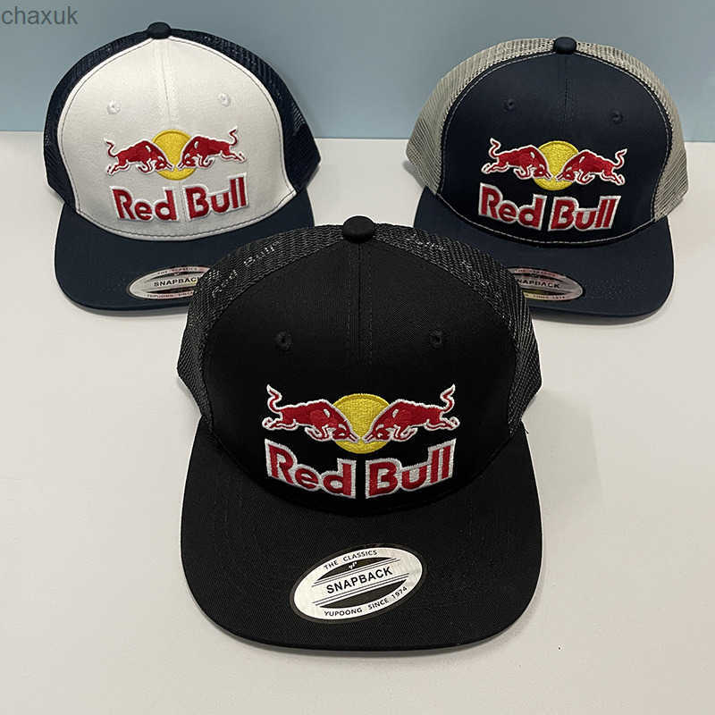 Racing Hat for Men and Women Red Bull Formula Duckbill Cap Flat Brim Hat Outdoor Sunshade Baseball Cap Mesh Hat X250527