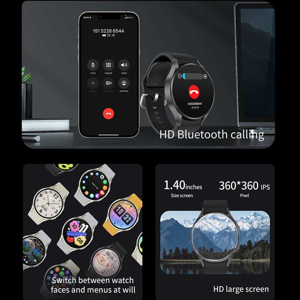 New For Galaxy Watch 6 Classic Smartwatch Men AMOLED HD Sn Voice Assistant ethoth Call NFC Smart Watch for WomenXJ250513