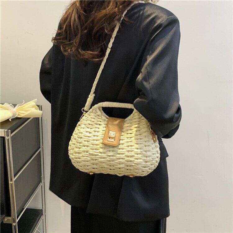 Bohemian Style Straw for Women 2025 New Trendy Versatile Crossbody Bag Summer Woven Handbag