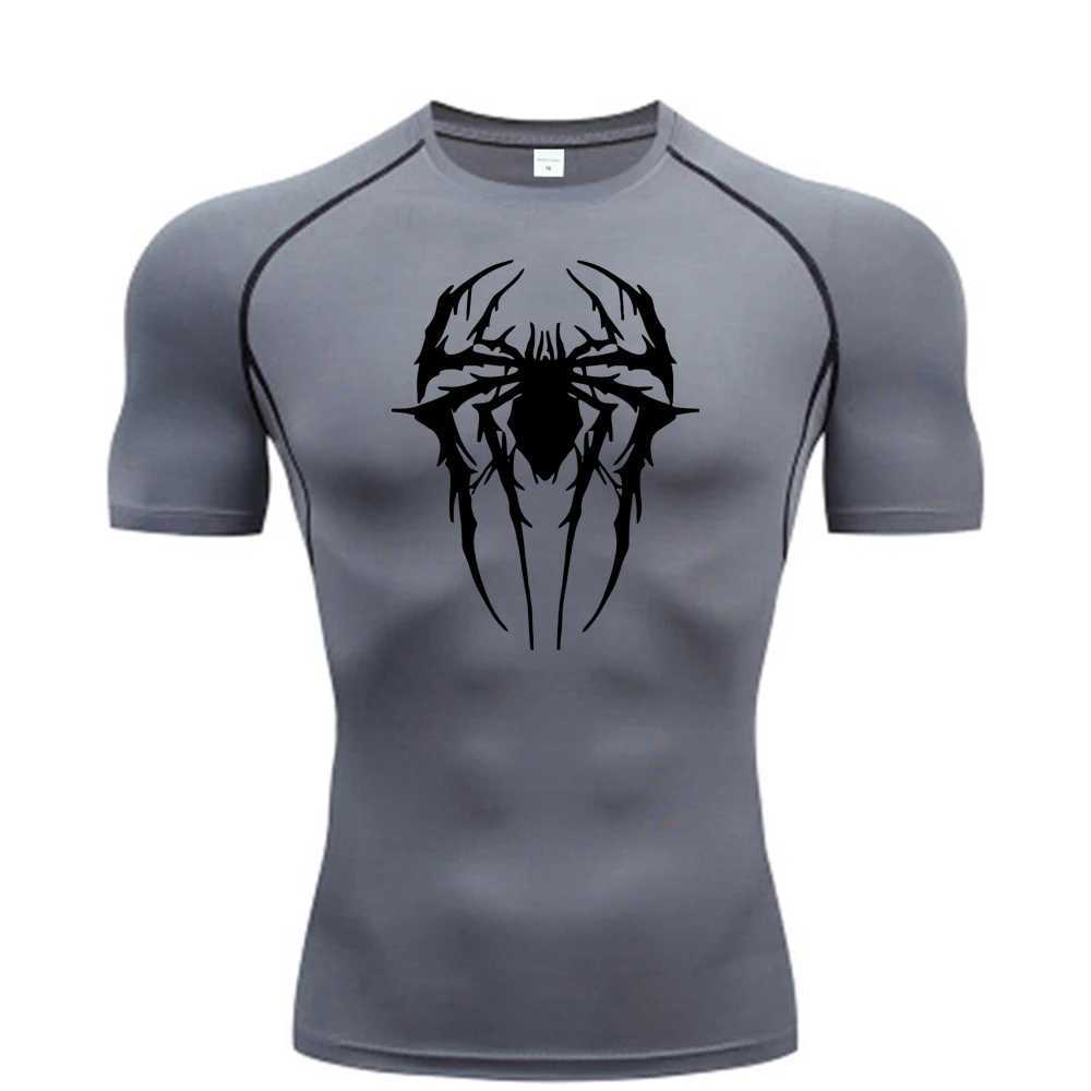 2024 Compression T Shirt Men Summer Sportswear Running T-shirt Elastic Quick Dry Sport Tops Tee Athletic Gym Workout Shirts Men Z250527