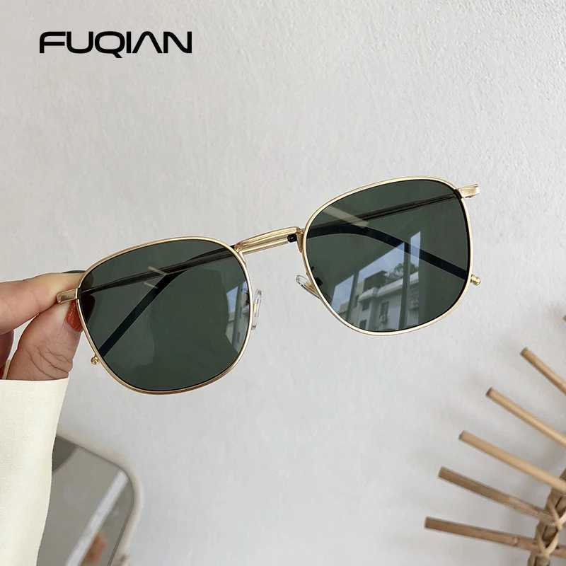 Fashion Metal Square Sunglasses Women Men Stylish Round Sun Glasses Ladies Retro Black Driving Shades UV400 Z250527